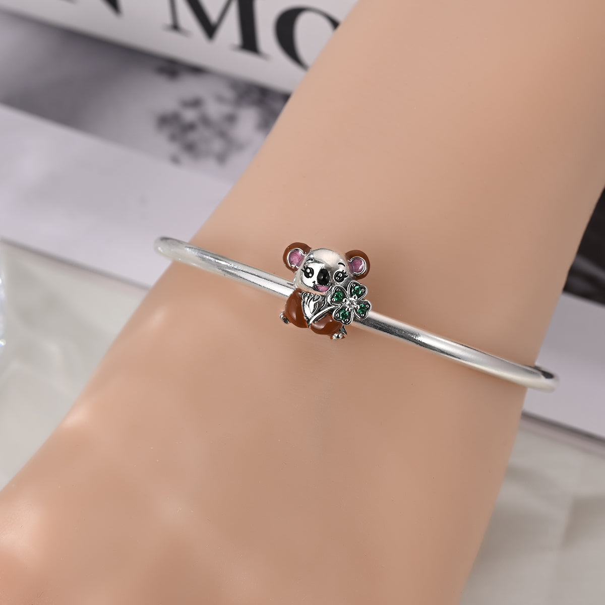 Charm Koala & Trebol De 4 Hojas