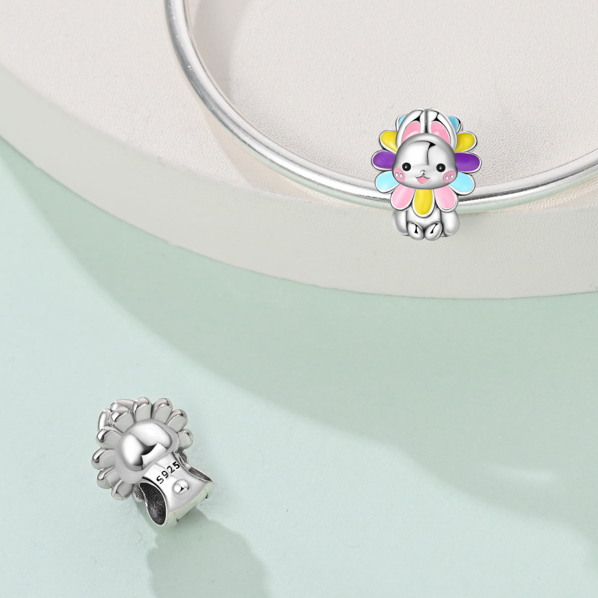 Charm Conejito Disfrazado De Flor