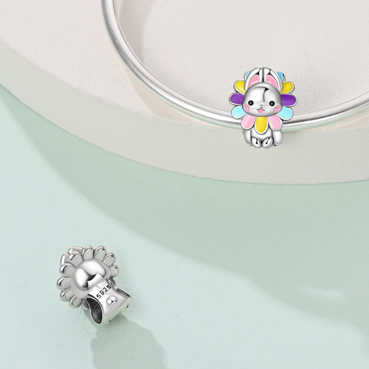 Charm Conejito Disfrazado De Flor