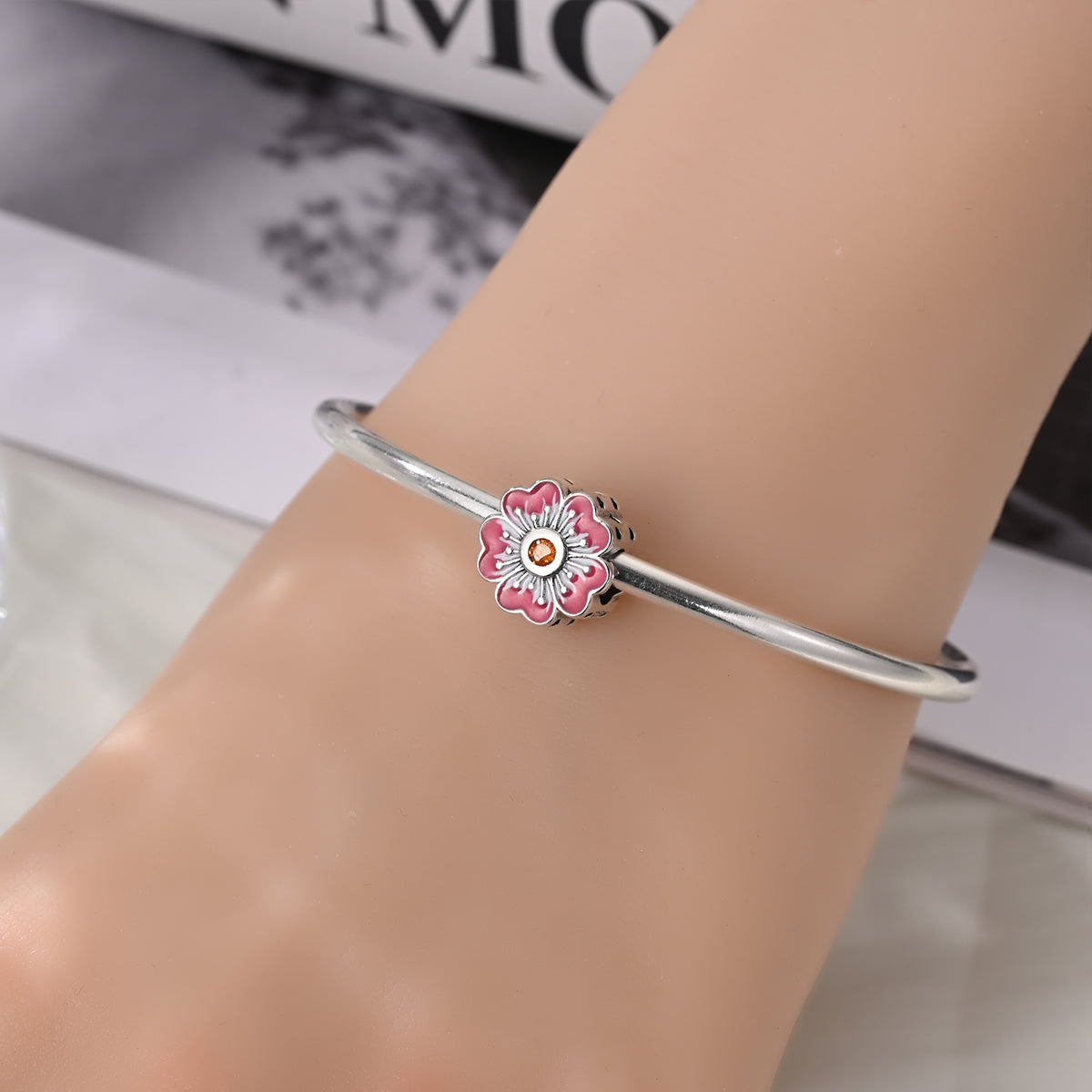 Charm Flor Rosa