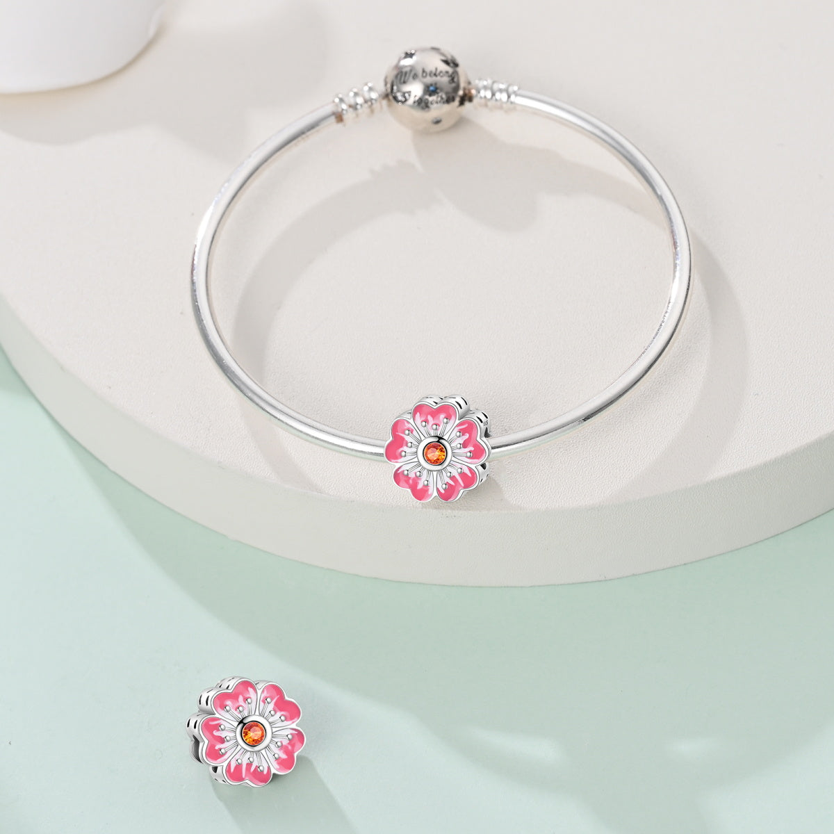 Charm Flor Rosa