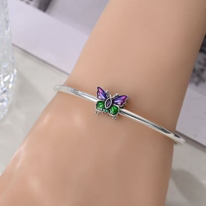 Charm Mariposa Morada y Verde