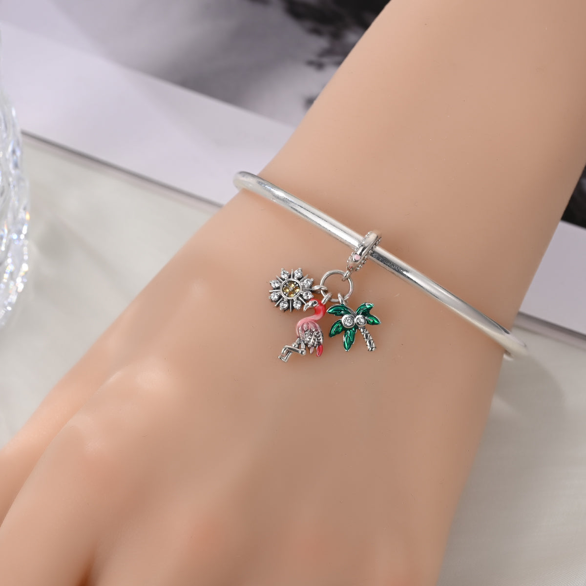 Charm Flamingo & Palmera