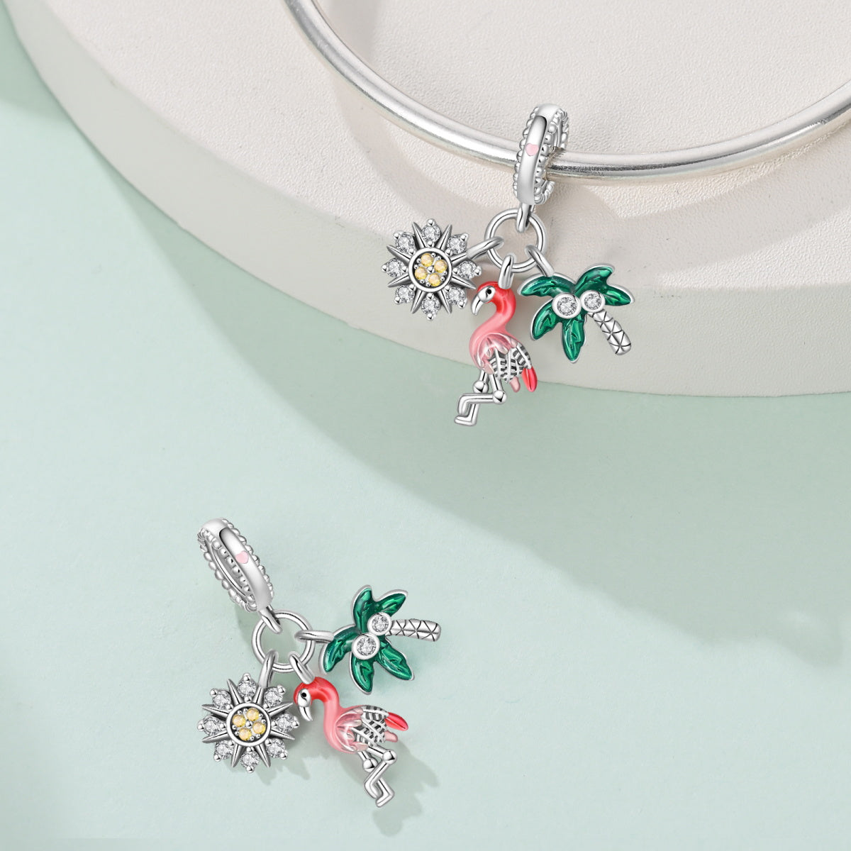 Charm Flamingo & Palmera