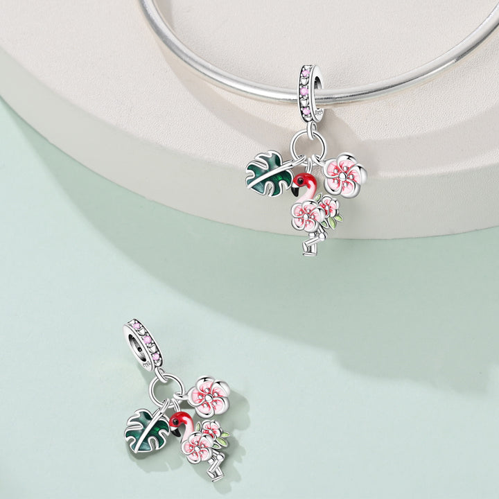 Charm Flamingo & Flores