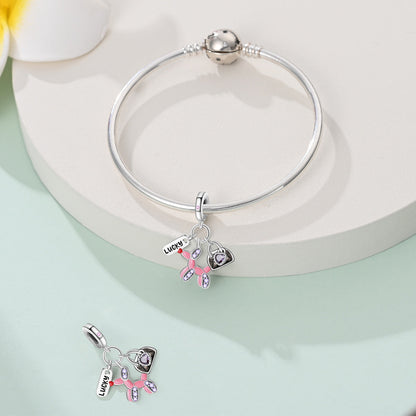 Charm Globo Rosa "Lucky"