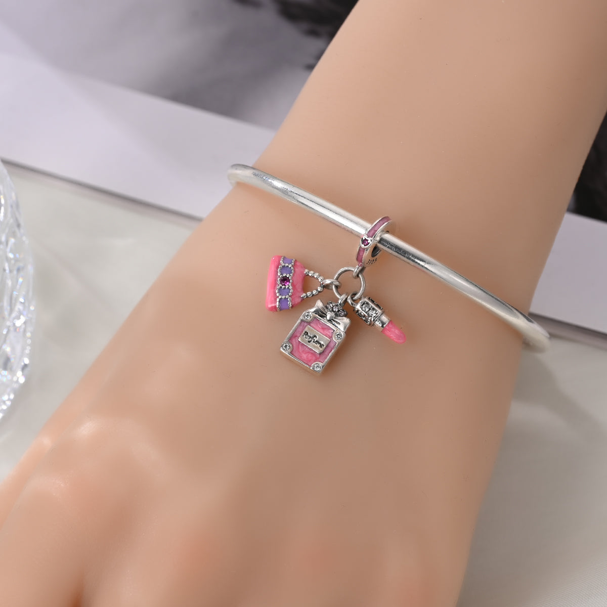 Charm Colgante Labial, Perfume & Bolso