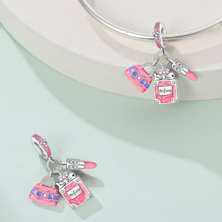Charm Colgante Labial, Perfume & Bolso