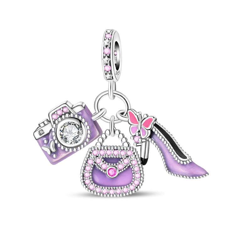 Charm Colgante Zapatilla, Bolso & Camara