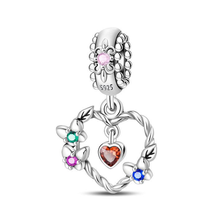 Charm Corazon Con Brillos