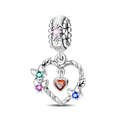 Charm Corazon Con Brillos