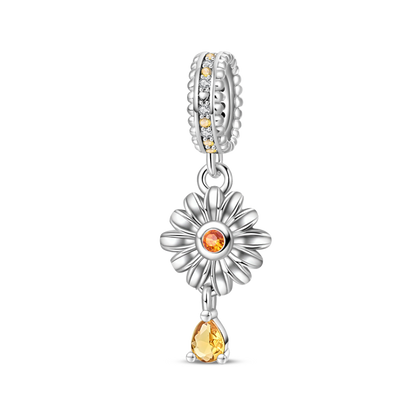 Charm Flor Plateada