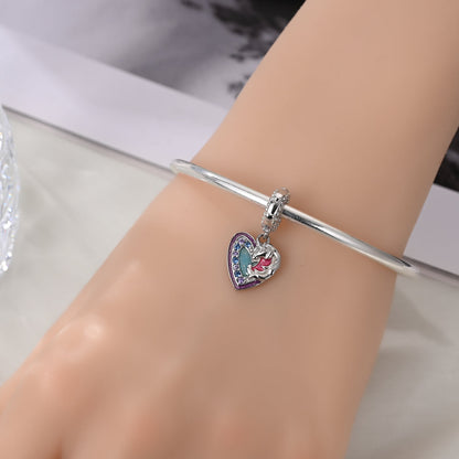 Charm Corazon Con Unicornio