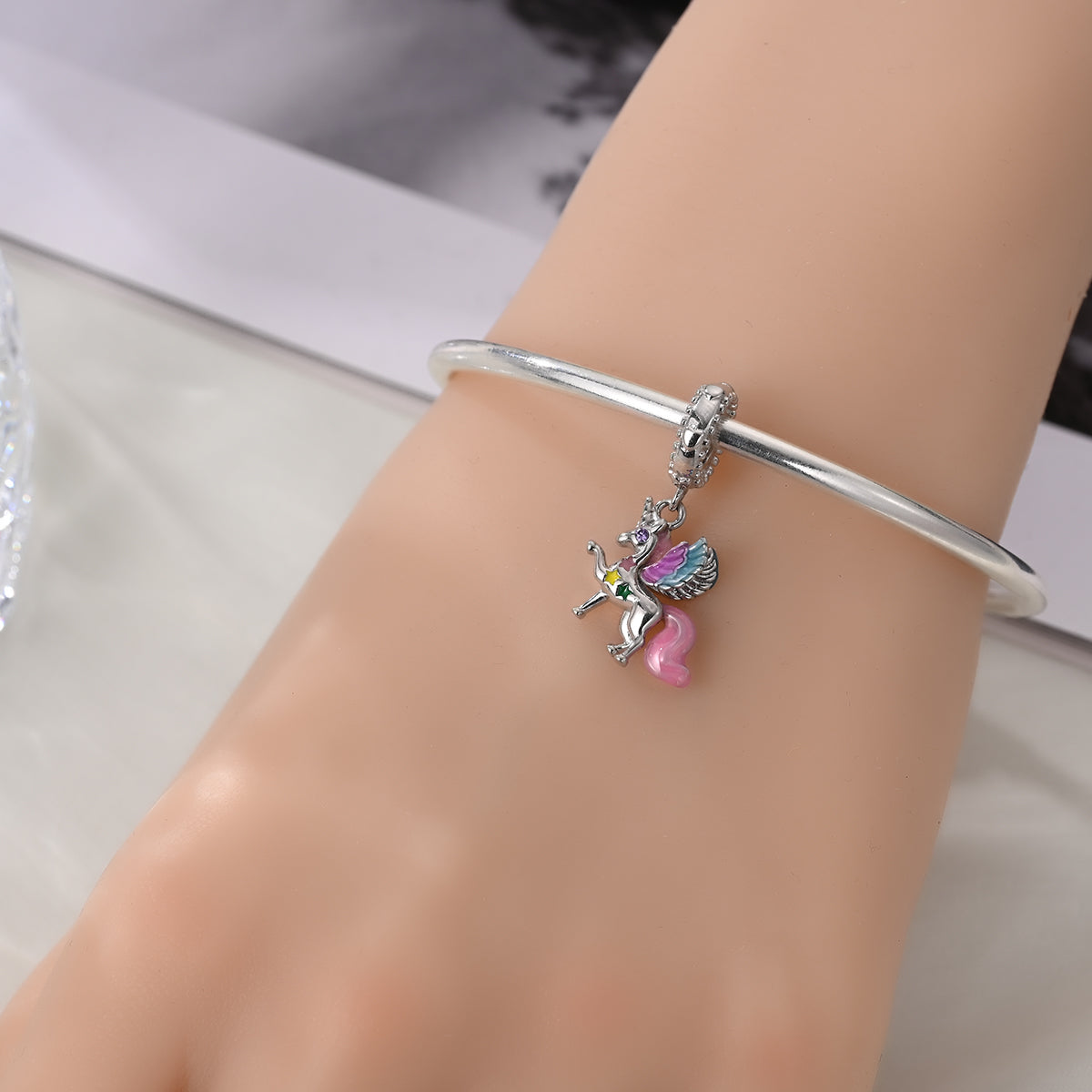 Charm Unicornio Con Estrellas