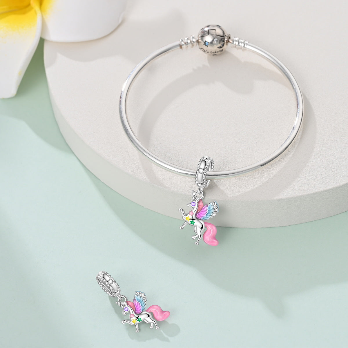 Charm Unicornio Con Estrellas