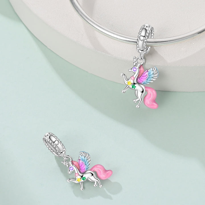 Charm Unicornio Con Estrellas