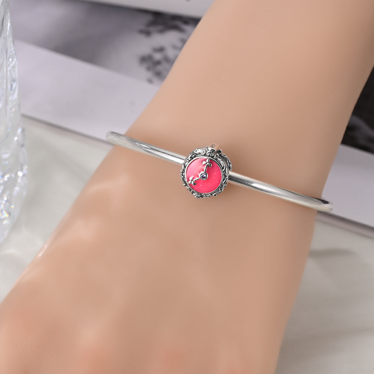 Charm Reloj Rosa