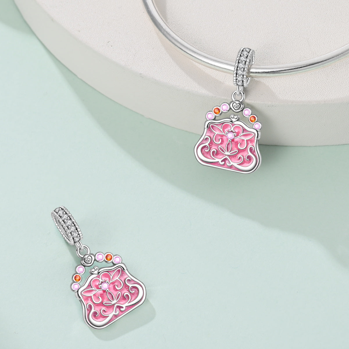Charm Bolsita Rosa
