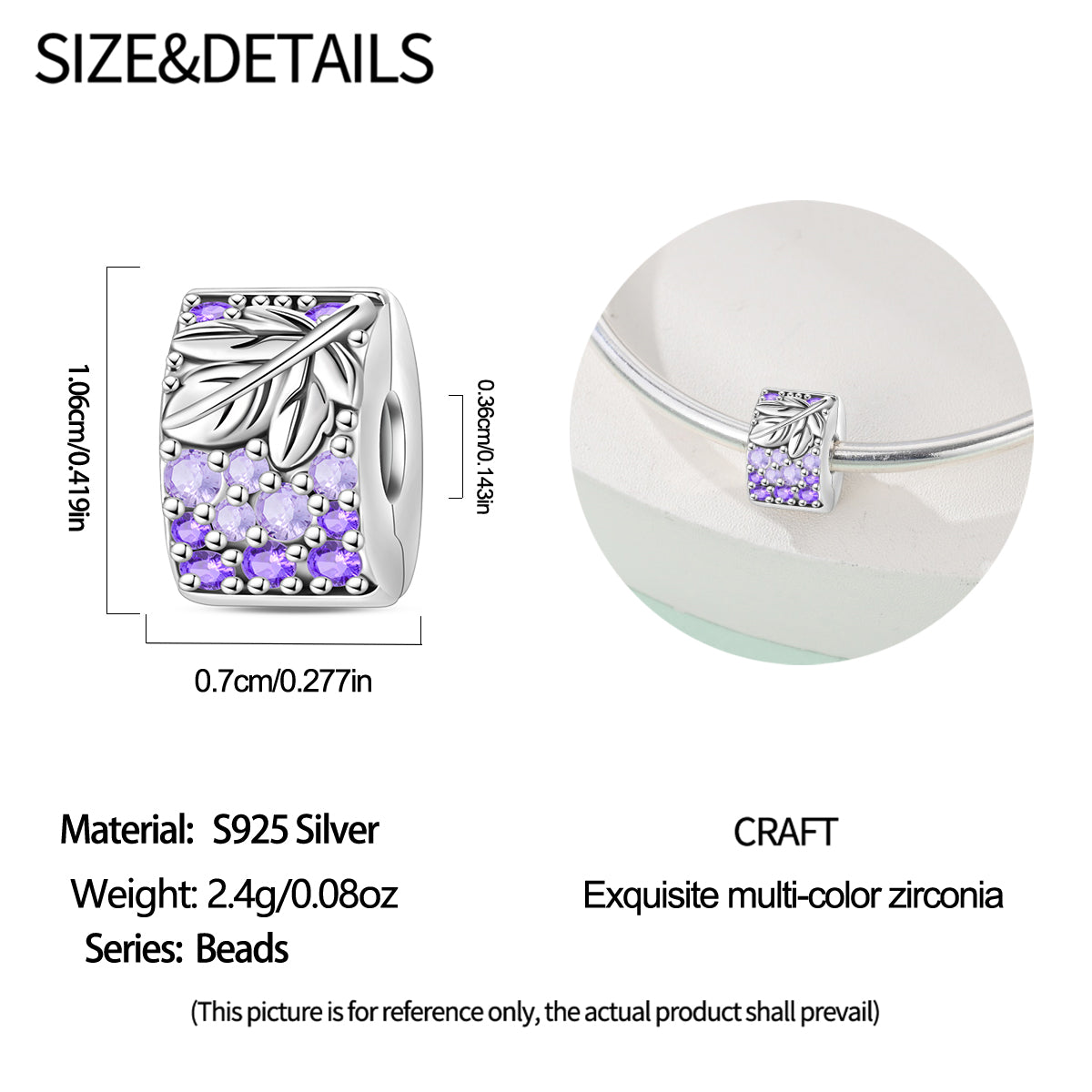 Clip Brillos Morados