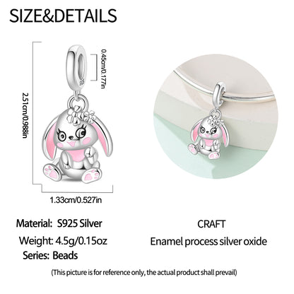 Charm Conejo Rosa