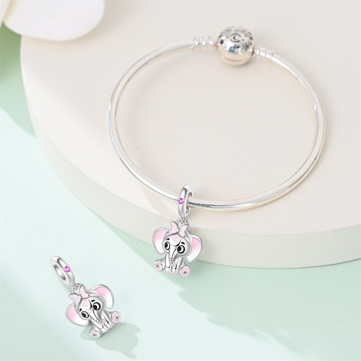 Charm Elefante Rosa