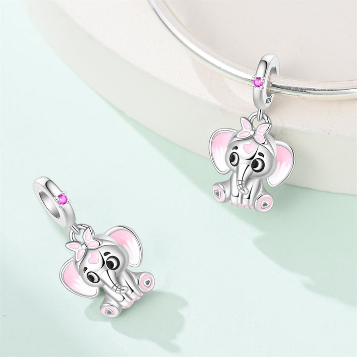 Charm Elefante Rosa