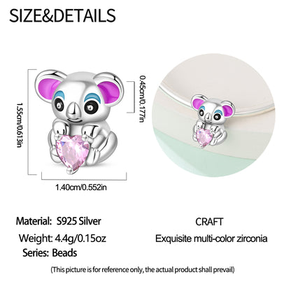 Charm Koala Rosa