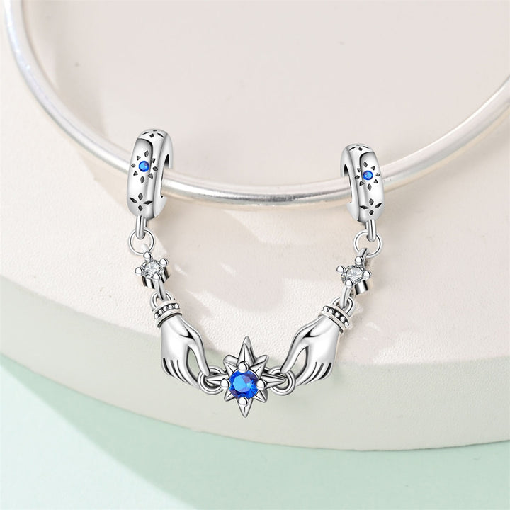 Cadena De Seguridad Manos & Estrella Azul