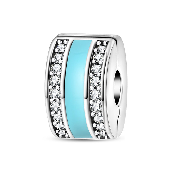 Charm Franja Azul Y Brillantes