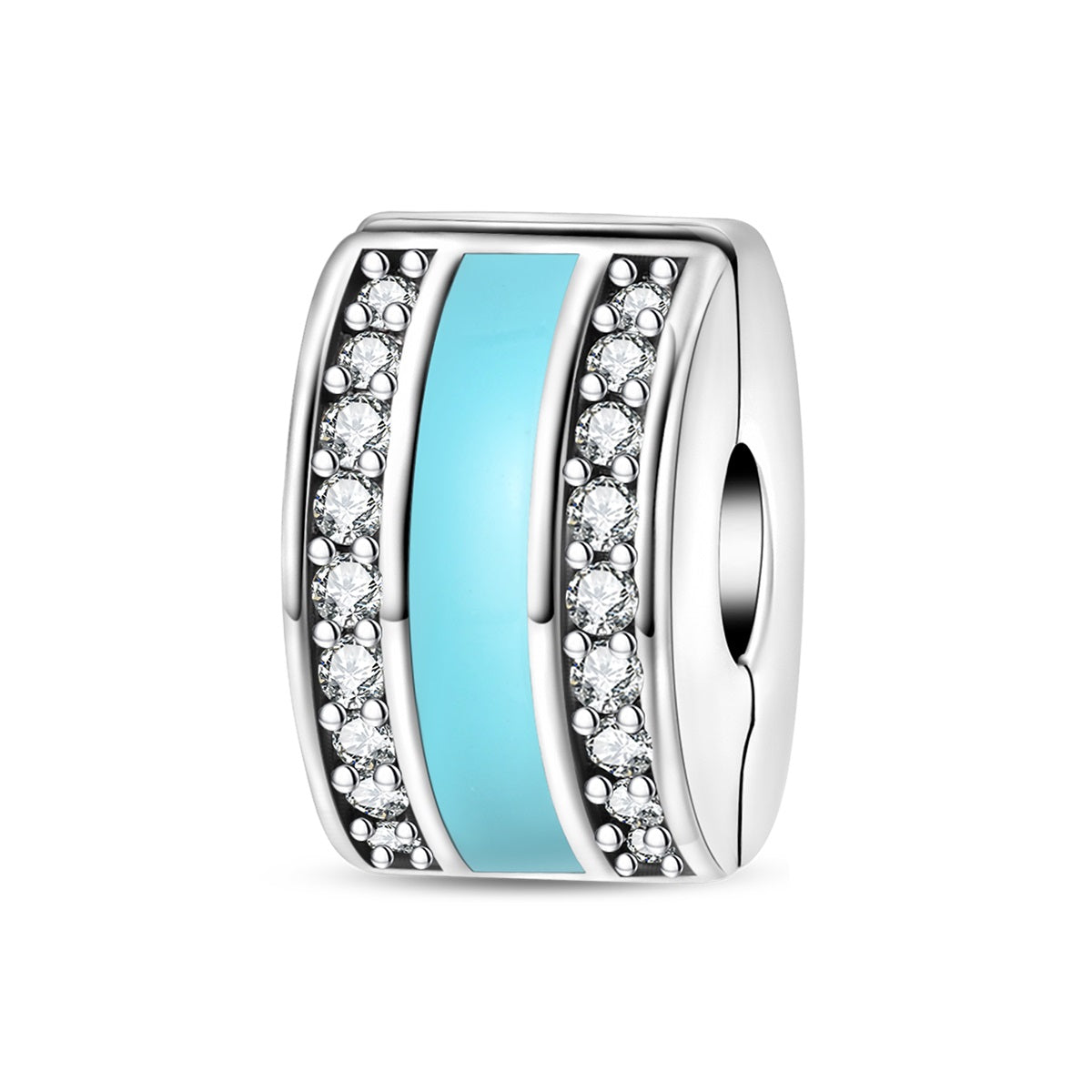 Charm Franja Azul Y Brillantes