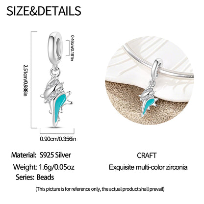 Charm Caracol Azul