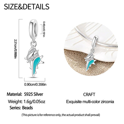 Charm Caracol Azul