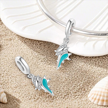 Charm Caracol Azul