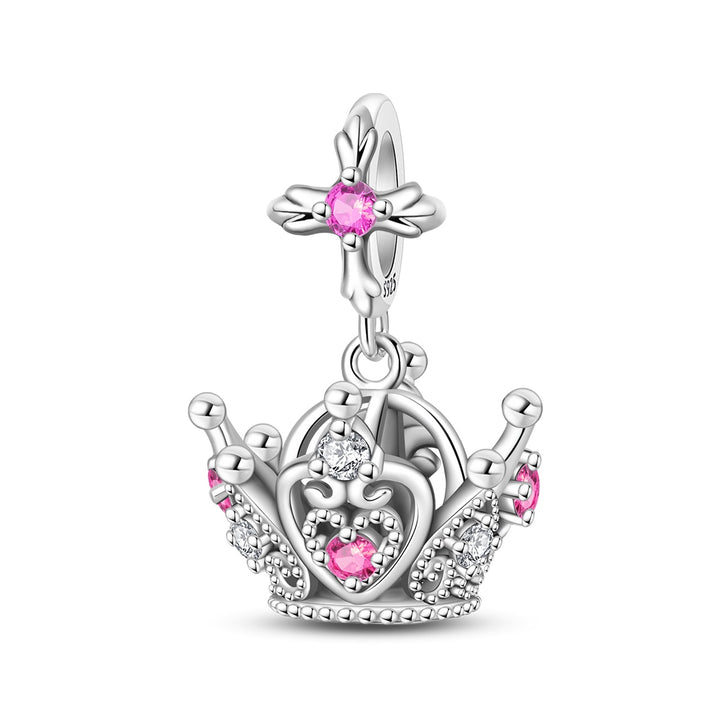 Charm Corona Con Detalles Rosa