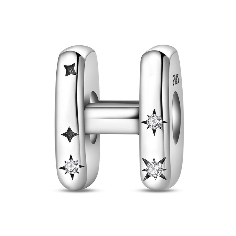 Charm Letras del Alfabeto Con Estrellas