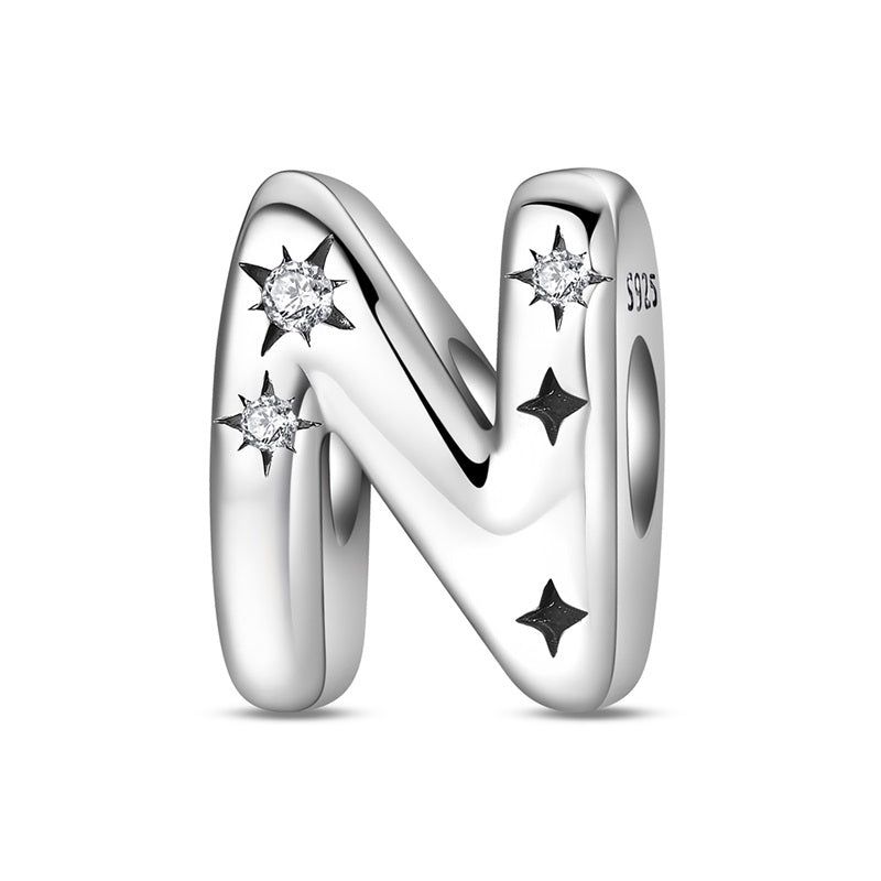 Charm Letras del Alfabeto Con Estrellas