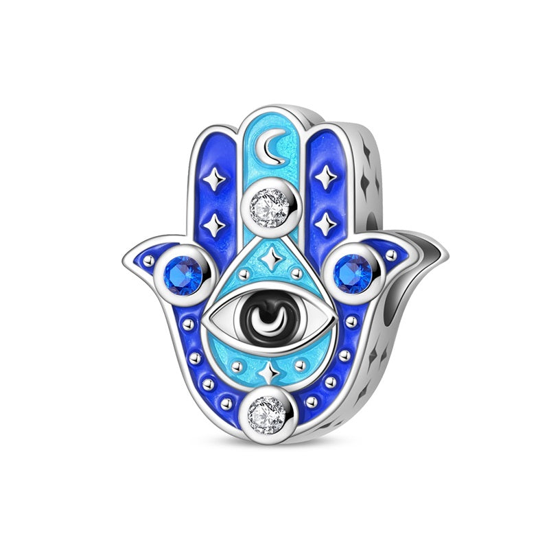 Charm La Mano de Fátima Azul