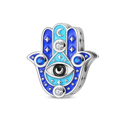 Charm La Mano de Fátima Azul
