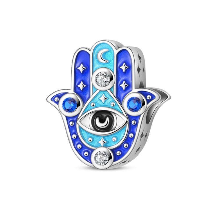 Charm La Mano de Fátima Azul