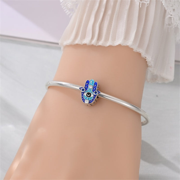 Charm La Mano de Fátima Azul