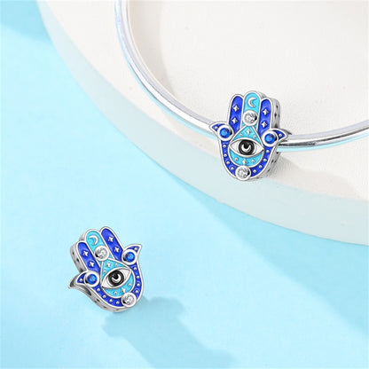 Charm La Mano de Fátima Azul