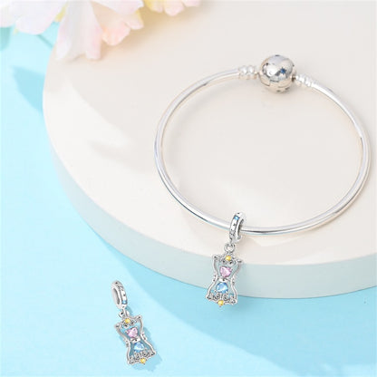 Charm Reloj Azul & Rosa