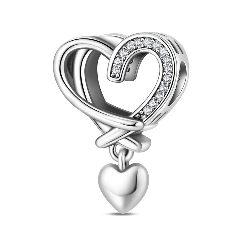 Charm Corazon Plateado