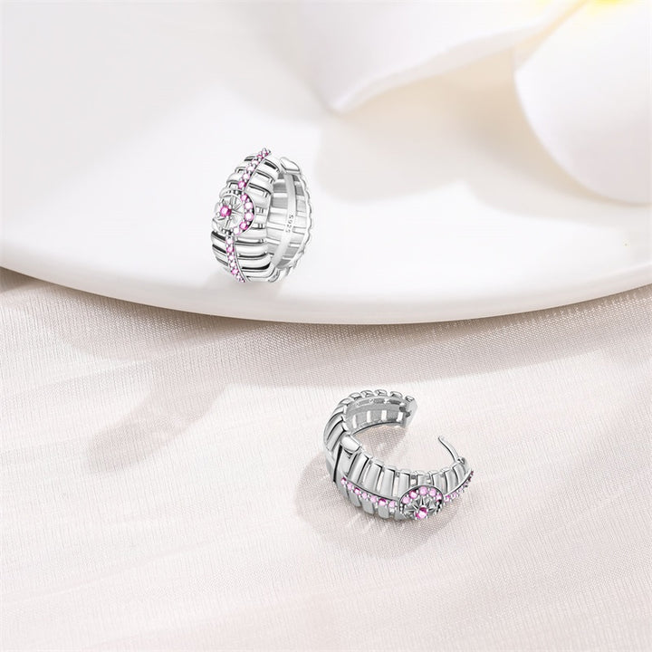 Aretes Luna y Estrella Morada