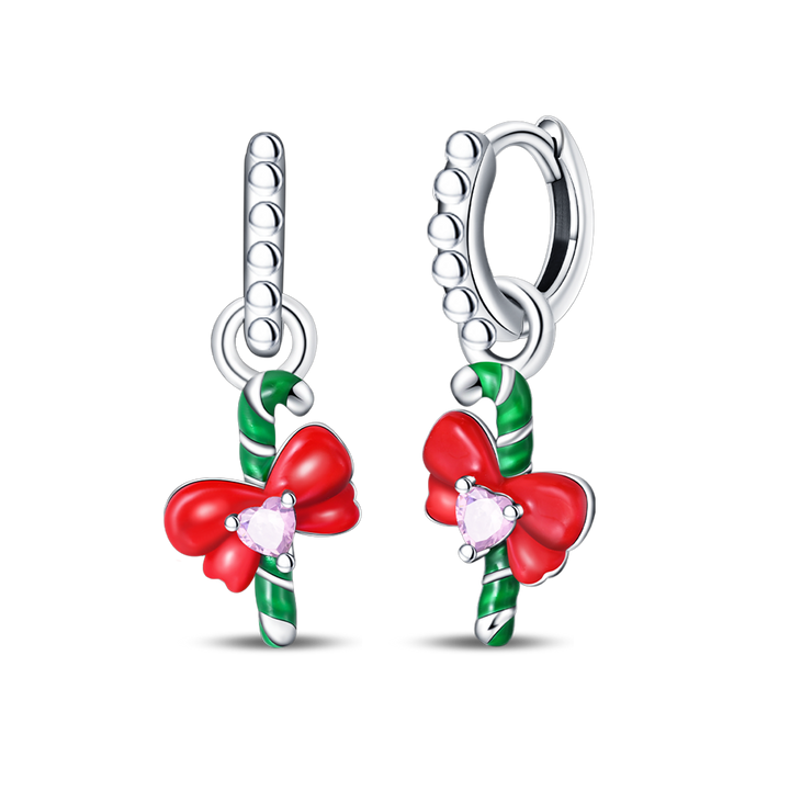 Aretes Caramelo Navideño