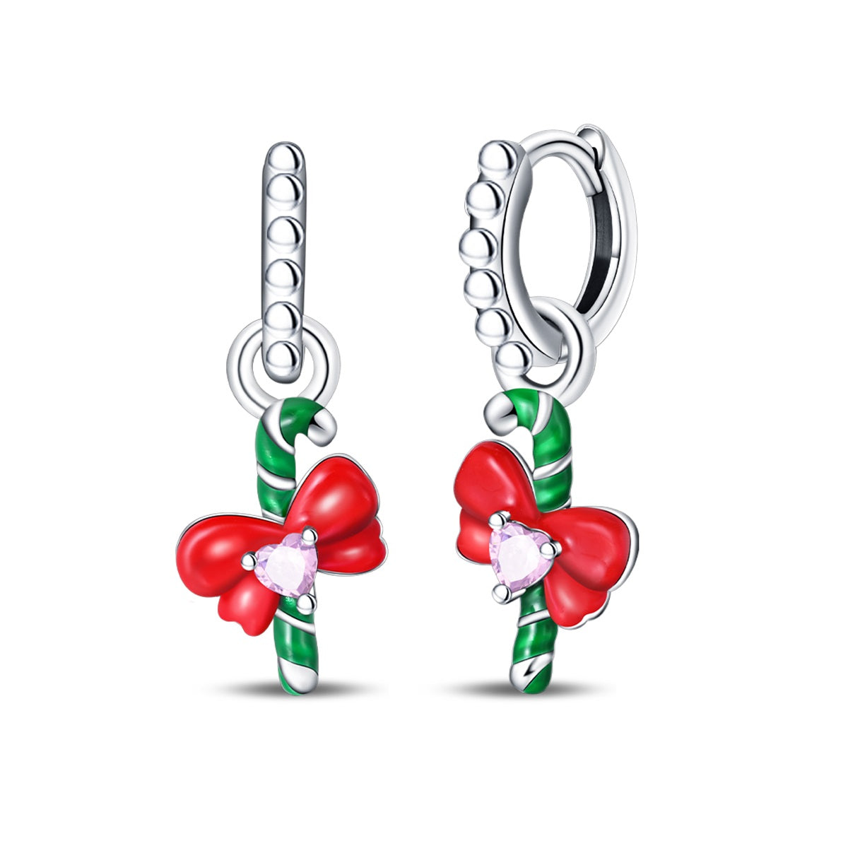 Aretes Caramelo Navideño