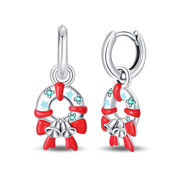 Aretes Corona Navideña