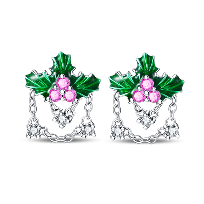 Aretes Muerdago Navideño