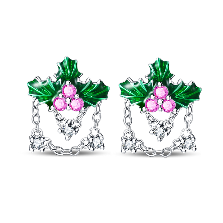 Aretes Muerdago Navideño