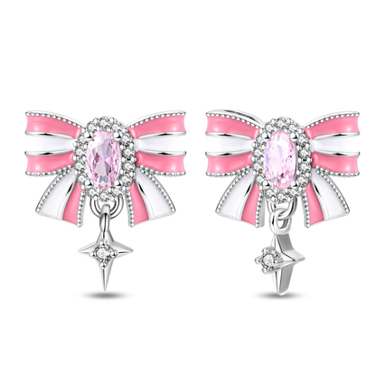 Aretes Rosas Con Brillos